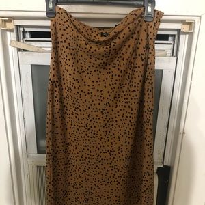 Cheetah print satin skirt great for fall